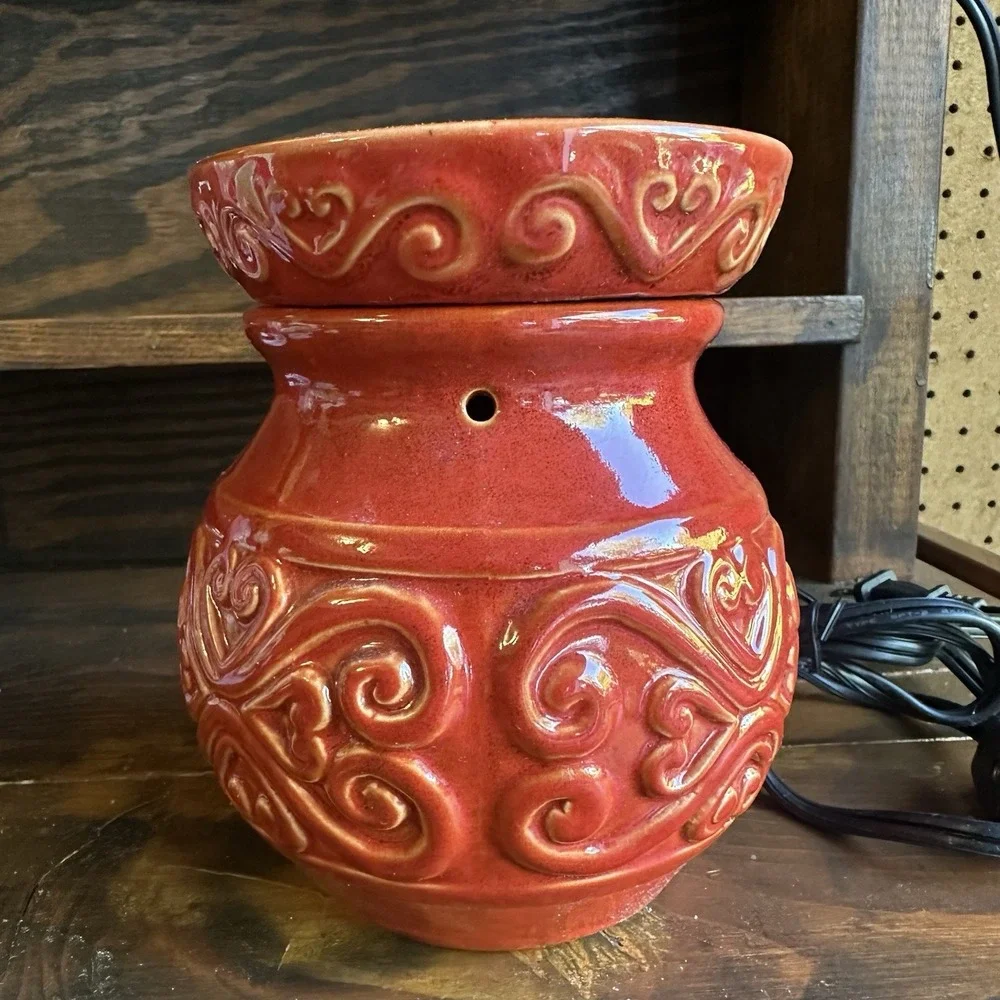 Ashland Scent Melts Red Ceramic Wax Warmer‎ Gift Set Electric